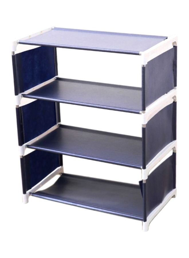 Sharpdo 4-Layer Cloth Shoe Rack Blue/White 41x21x52centimeter - Image 1