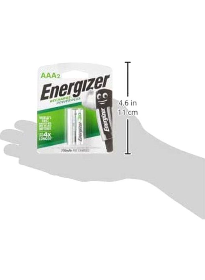 إنرجايزر مجموعة بطاريتي باور بلس تدوم طويلاً وقابلة لإعادة الشحن مقاس AAA وبسعة شحن 700 مللي أمبير في الساعة متعدد الألوان - Image 3