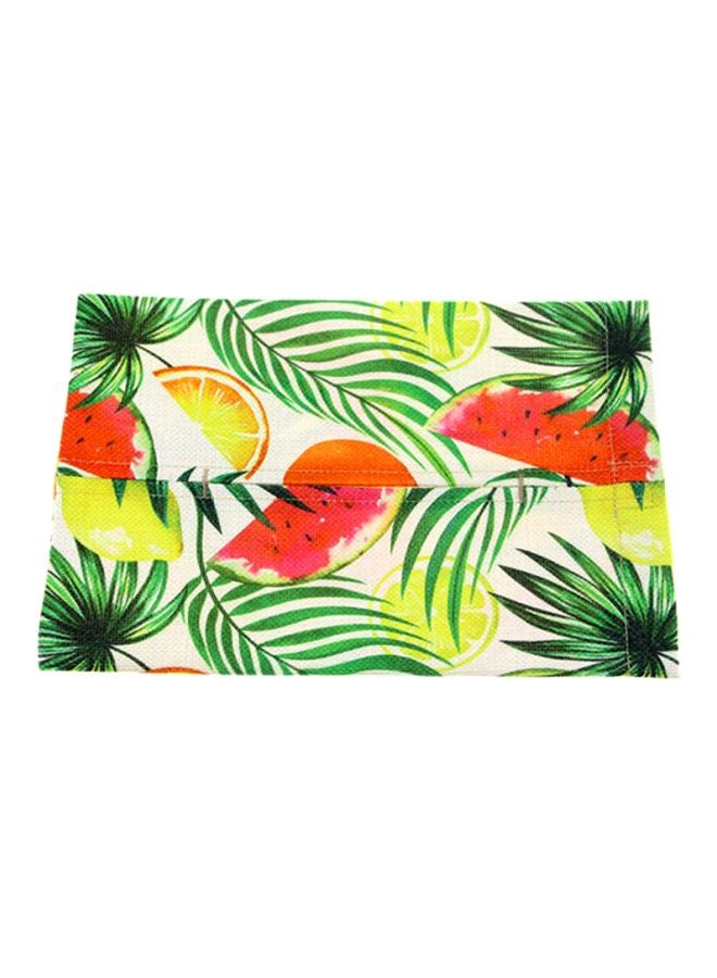 شاربدو علبة تخزين مناديل مزينة بتصميم مطبوع متعدد الألوان 25.5x18Ø³Ù†ØªÙŠÙ…ØªØ± - Image 1