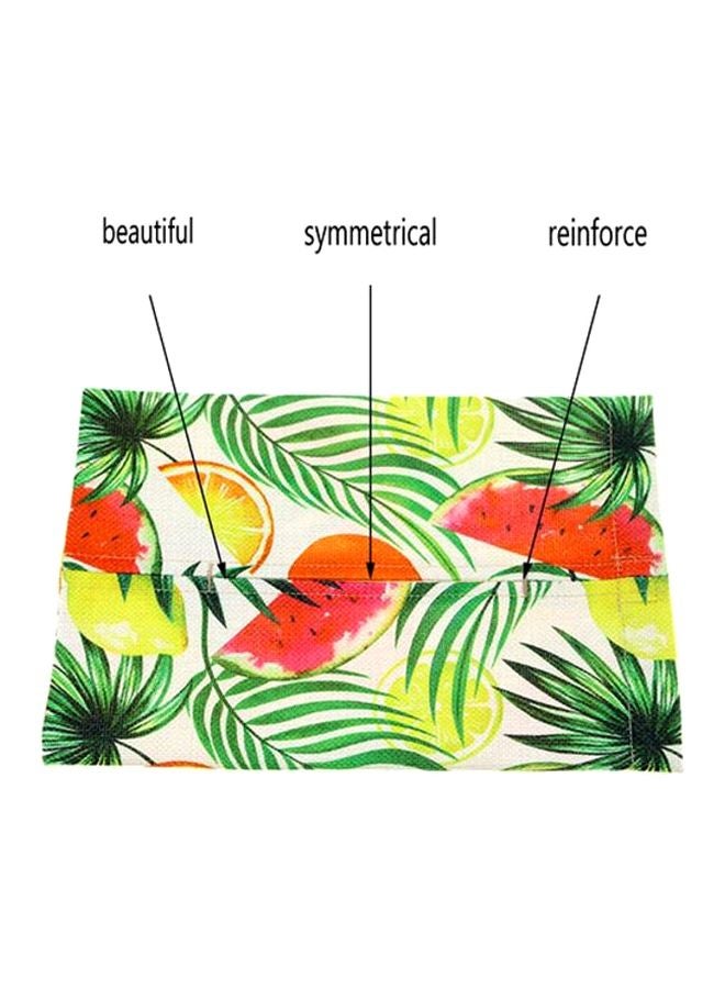 شاربدو علبة تخزين مناديل مزينة بتصميم مطبوع متعدد الألوان 25.5x18Ø³Ù†ØªÙŠÙ…ØªØ± - Image 3