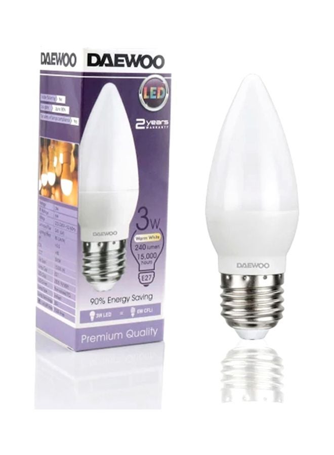 DAEWOO Light Warm Led Candle Bulb White  - Image 2