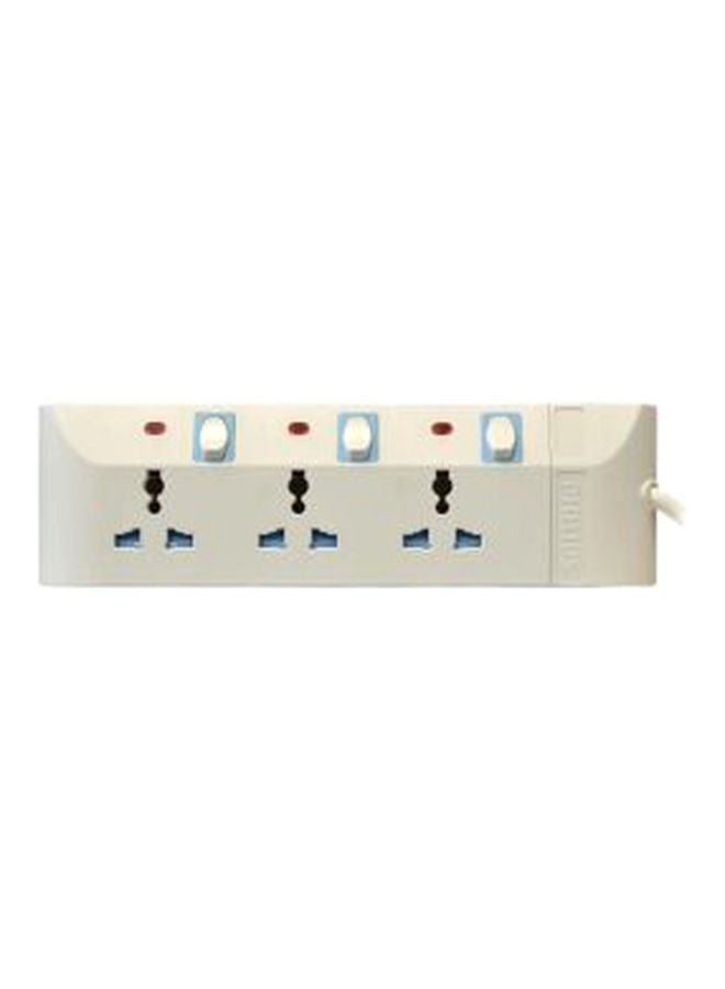Philips 3-Outlet Power Strip White/Blue 26.5x5x14centimeter - Image 2