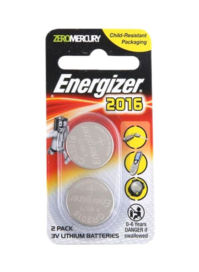 إنرجايزر مجموعة بطاريات ليثيوم على شكل عملة معدنية مكونة من قطعتين فضي - Image 1