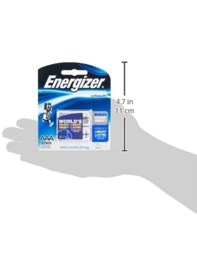 Energizer 4-Piece AAA Ultimate Lithium Battery Set Silver/Blue/Black - Image 4