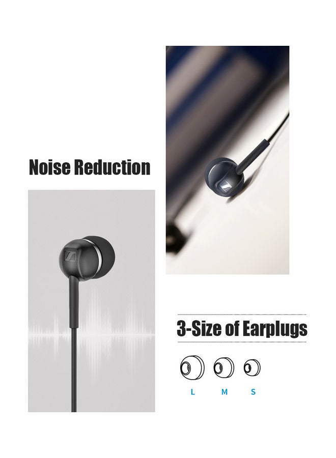 Sennheiser - Sennheiser CX 80S In-Ear Earphone 1.2m Wired Headphone with Mic 3.5mm Plug/Noise Reduction/Balance Sound/Intelligent Control/In-Line Remote Wired Hedset Compatible for Andriod/iOS/Windows Black - Image 1