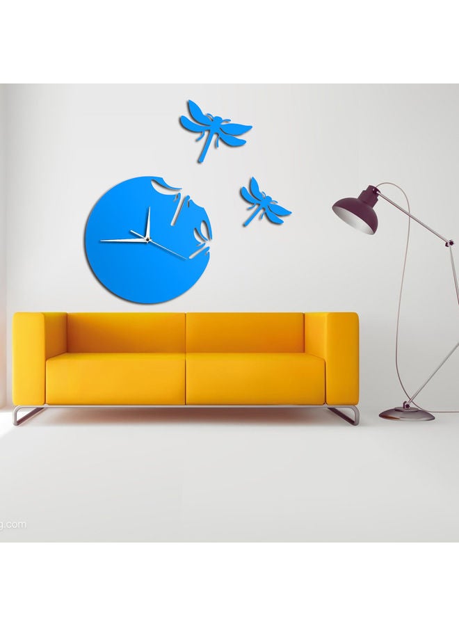 Decorative Acrylic Wall Clock Blue 30cm  - Image 2