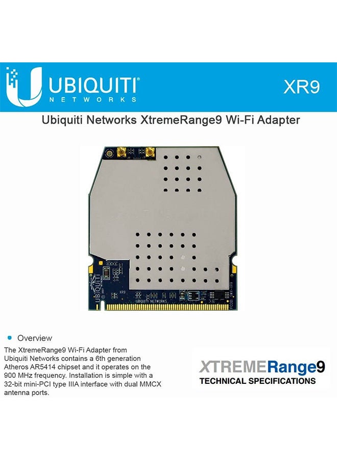 UBIQUITI Xtream Range9 Mini PCI Wi-Fi Adapter, 600mW 900 MHz Multicolour  - Image 2