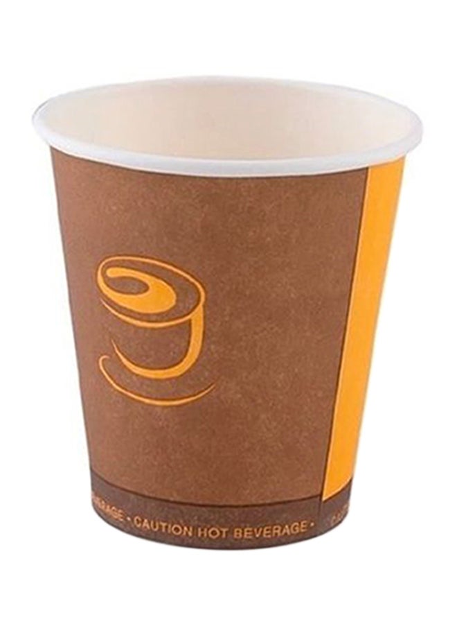 Falcon 500-Piece Disposable Paper Cup Without Handle Brown/Yellow - Image 2