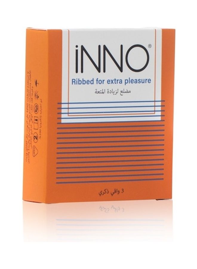 إينو واقيات ذكرية مضلعة من 3 قطع  - Image 1
