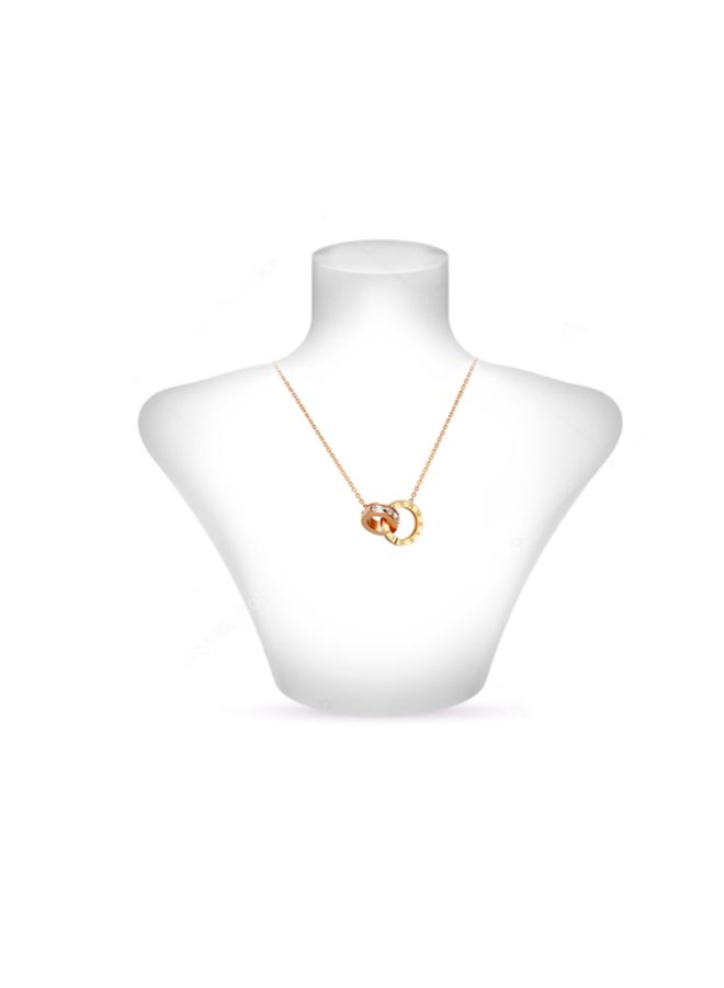 AIWANTO Alissa Interlocking Ring Pendant Necklace - Image 4
