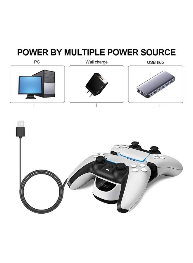 قاعدة شحن مزدوجة لجهاز سوني بلاي ستيشن 5 مع مؤشر LED - سلكي - Image 5