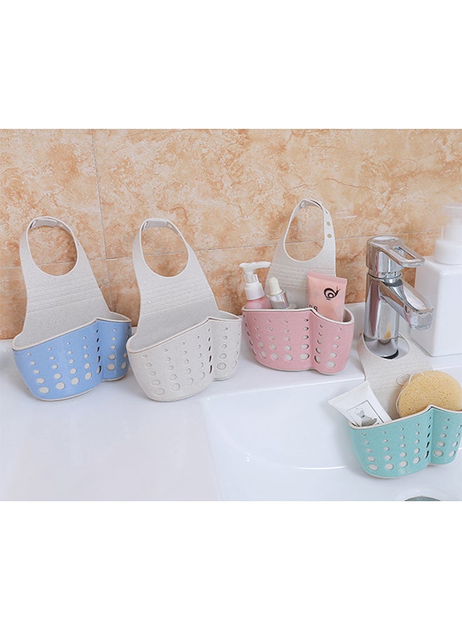 SAPU Double-Layer Adjustable Snap-On Sink Storage Bag Blue/Beige 14.5x5.7x24.5cm - Image 2