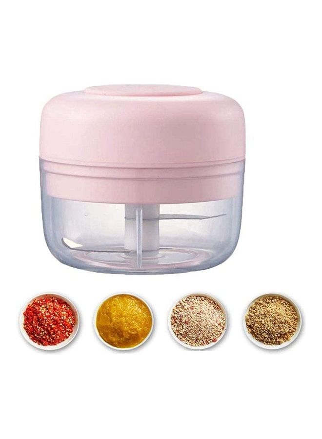 Electric Mini Onion Chopper and Garlic Chopper Pink 9.2x9.2x10.5cm