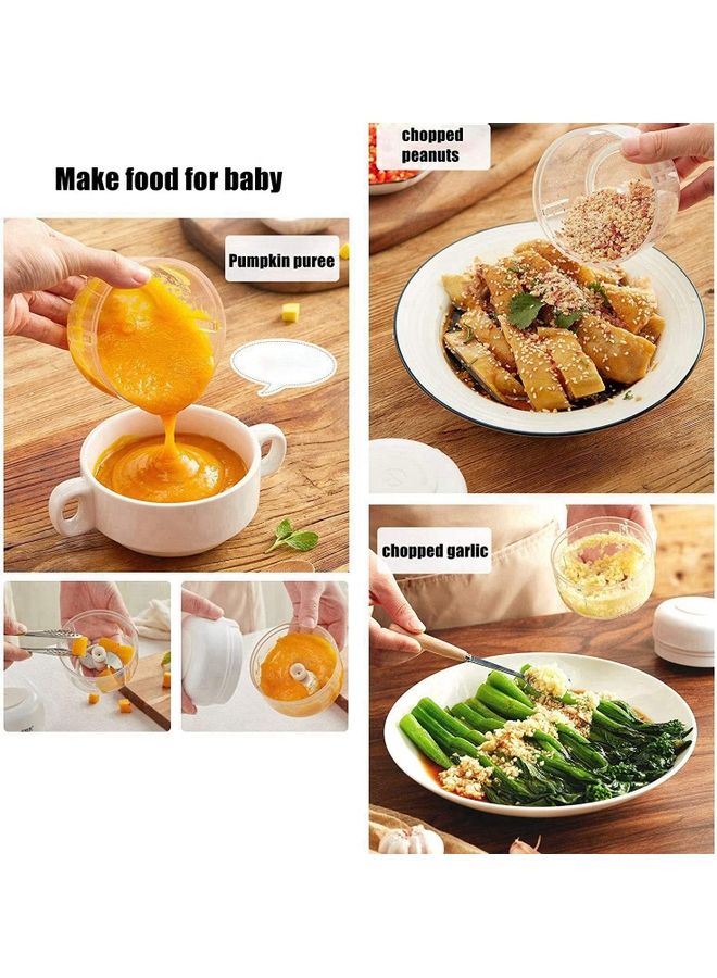 Electric Mini Onion Chopper and Garlic Chopper Pink 9.2x9.2x10.5cm