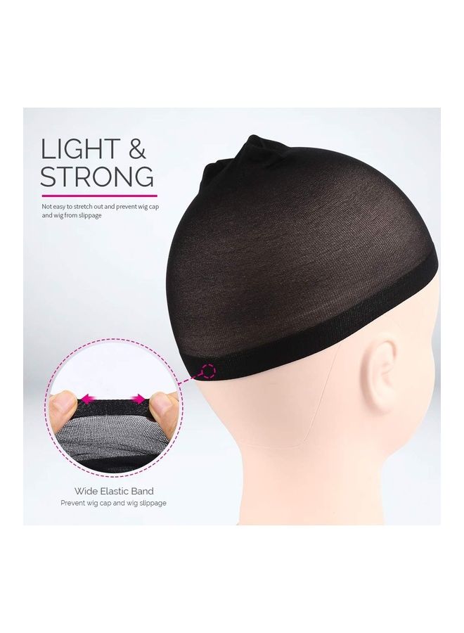 Generic 4-Piece Stocking Wig Caps Black - Image 2
