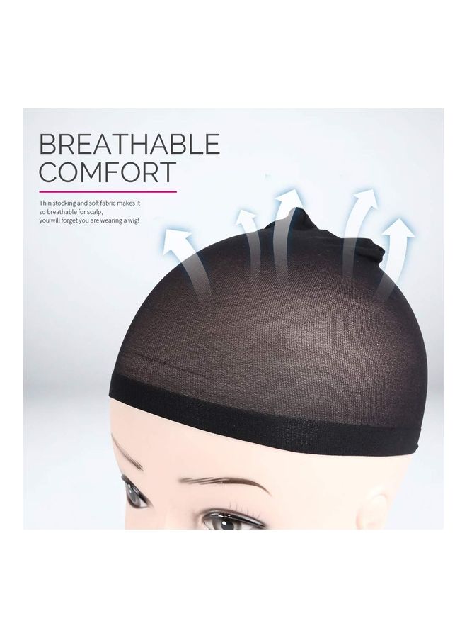 Generic 4-Piece Stocking Wig Caps Black - Image 3