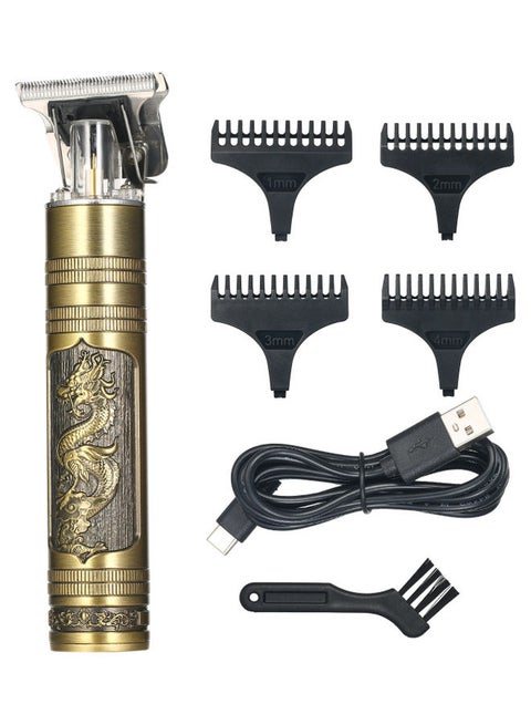 USB Rechargeable Hair trimmer Electric Haircut Kit Gold/Black
