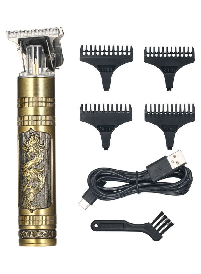 USB Rechargeable Hair trimmer Electric Haircut Kit Gold/Black