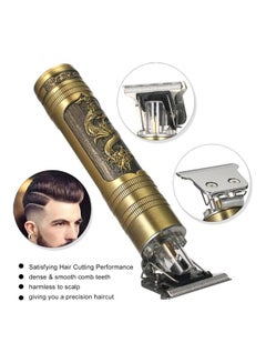Generic USB Rechargeable Hair trimmer Electric Haircut Kit Gold/Black  - Image 3