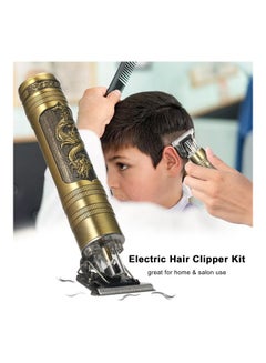 Generic USB Rechargeable Hair trimmer Electric Haircut Kit Gold/Black  - Image 5