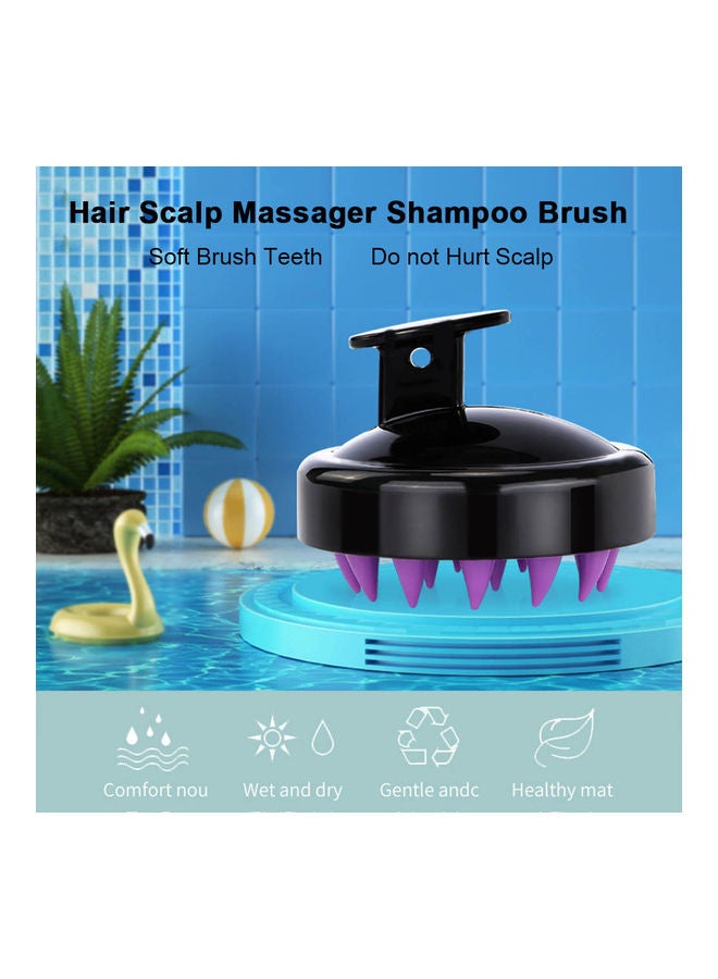 Generic Scalp Massager Hair Shampoo Brush Purple/Black  - Image 2