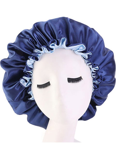 Double Sided Hair Cover Bonnet Blue