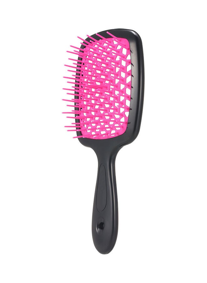 فرشاة شعر بتصميم مجداف مضادة للكهرباء الساكنة وردي/أسود - Image 2