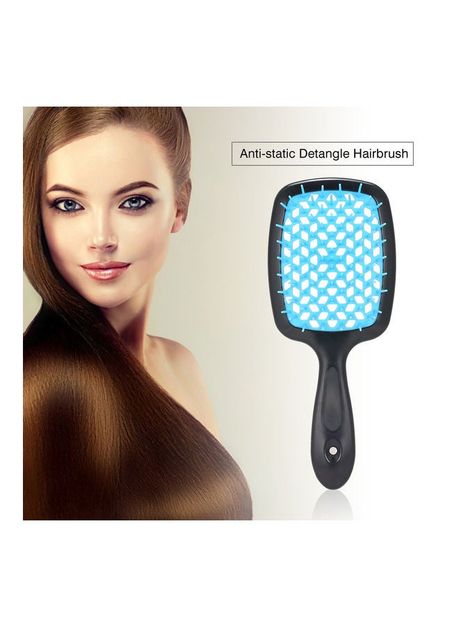 فرشاة شعر بتصميم مجداف مضادة للكهرباء الساكنة أسود/أزرق - Image 3