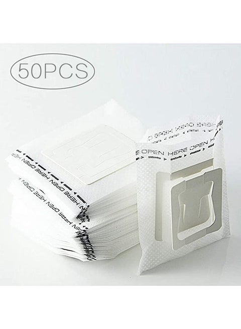 50 Pieces Disposable Tea Filter Bag White