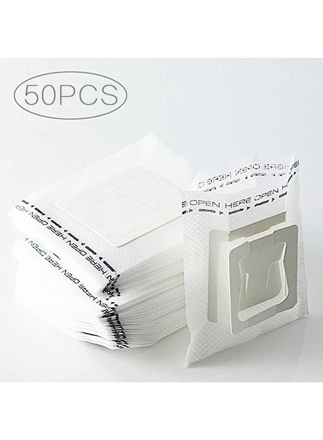 Generic 50 Pieces Disposable Tea Filter Bag White  - Image 1