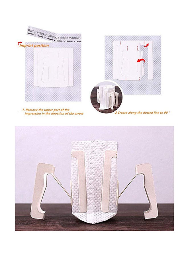 50 Pieces Disposable Tea Filter Bag White