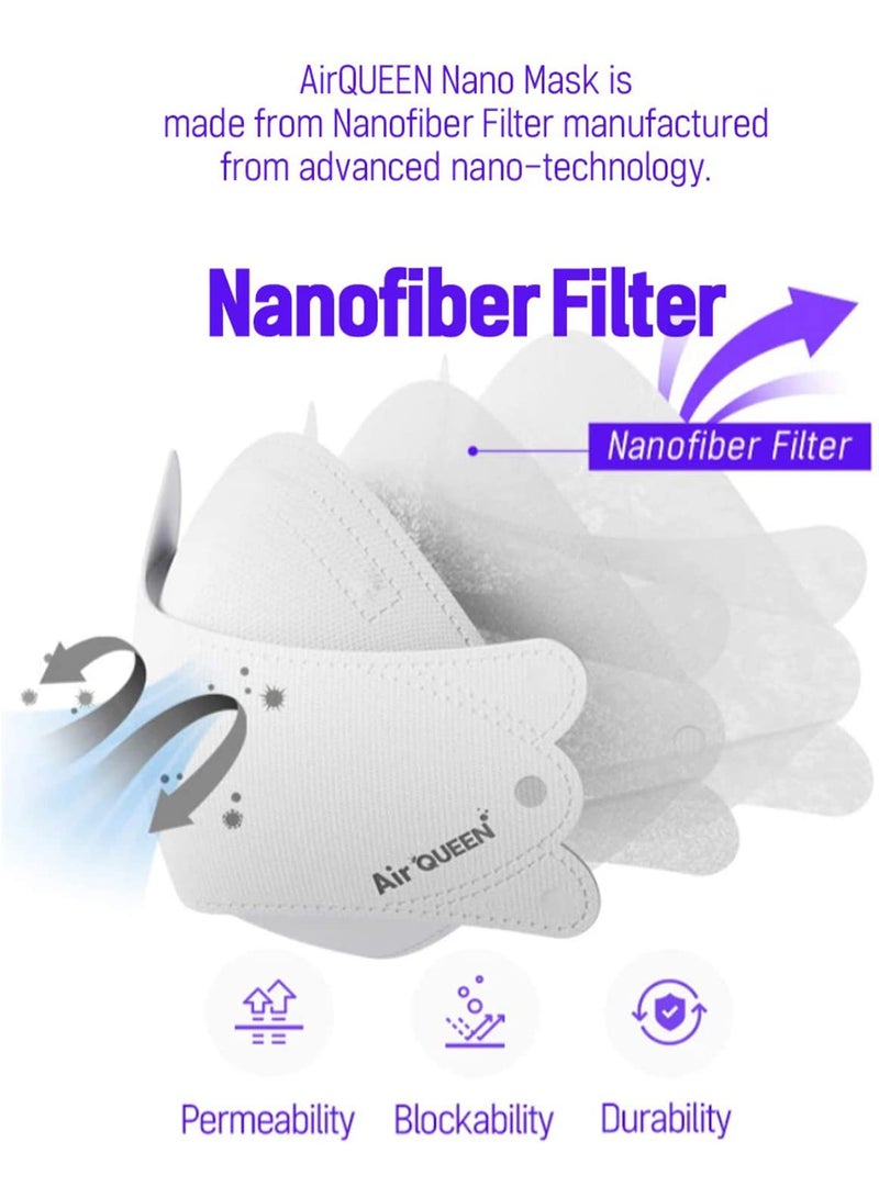 Air QUEEN - Pack of 50 Nano Fiber White Masks For Adults - Image 1
