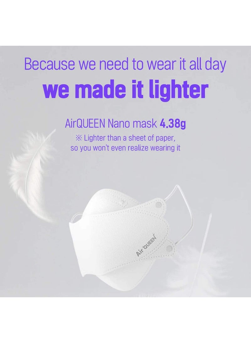 Air QUEEN - Pack of 50 Nano Fiber White Masks For Adults - Image 1