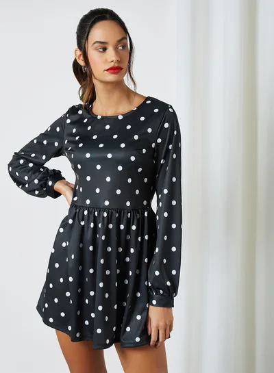 Sivvi x GenM Polka-Dot Jersey Dress Multi