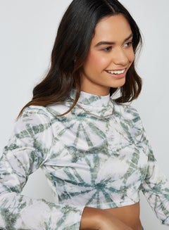 Sivvi x GenM Tie-Dye High Neck Crop Top Multi  - Image 4