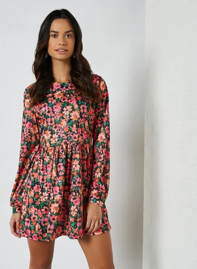 Sivvi x GenM Floral Print Jersey Dress Multi