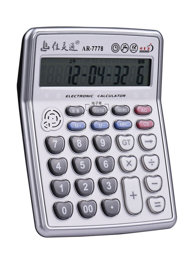 Generic Musical Desktop Calculator Silver  - Image 3