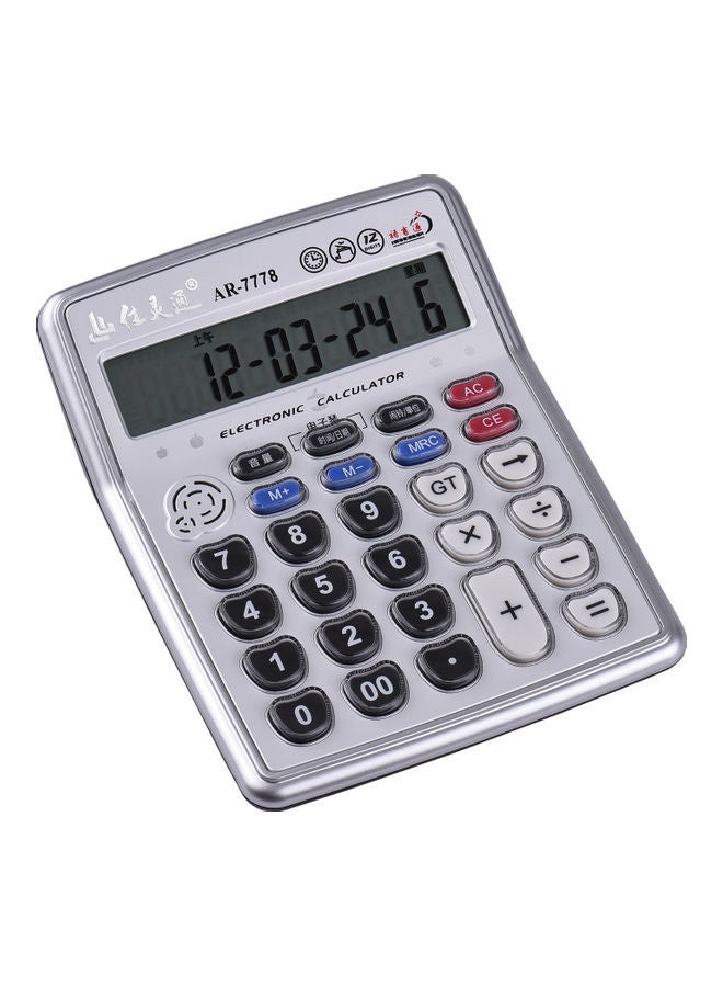Generic Musical Desktop Calculator Silver  - Image 5