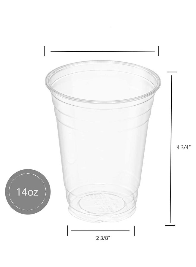 150-Piece Disposable Plastic Cup with Flat Lid Clear