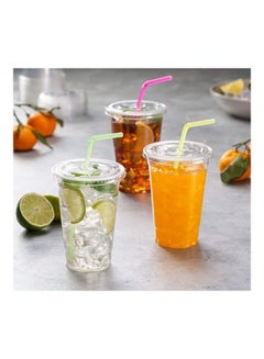 Generic 100-Piece Disposable Plastic Cup with Flat Lid Clear  - Image 4