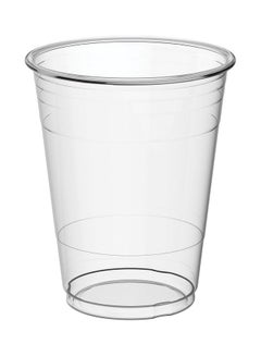 100-Piece Disposable Plastic Cup with Flat Lid Clear - v1616849042/N45796236A_2