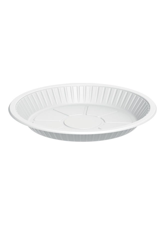 100-Piece Disposable Round Plate White