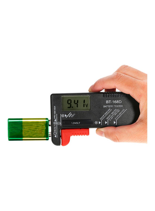 New AA/AAA/C/D/9V/1.5V Universal Button Cell Battery Volt Tester Checker Digital Display Black  - Image 2