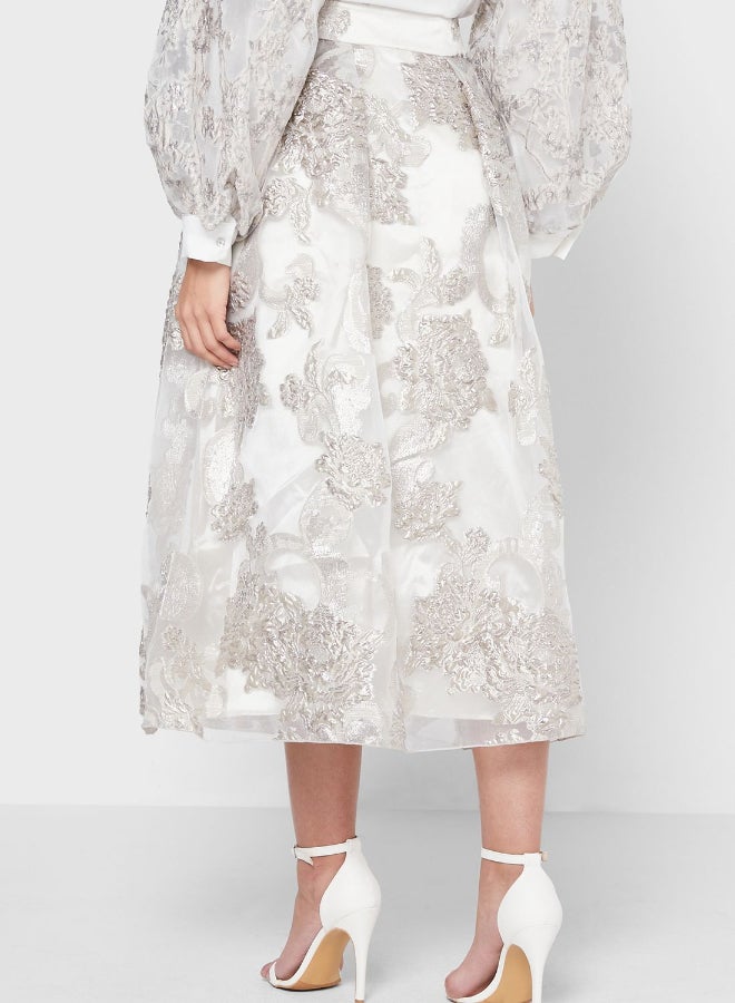 ANOTAH Comfortable Stylish Casual Dress White/Grey - Image 2
