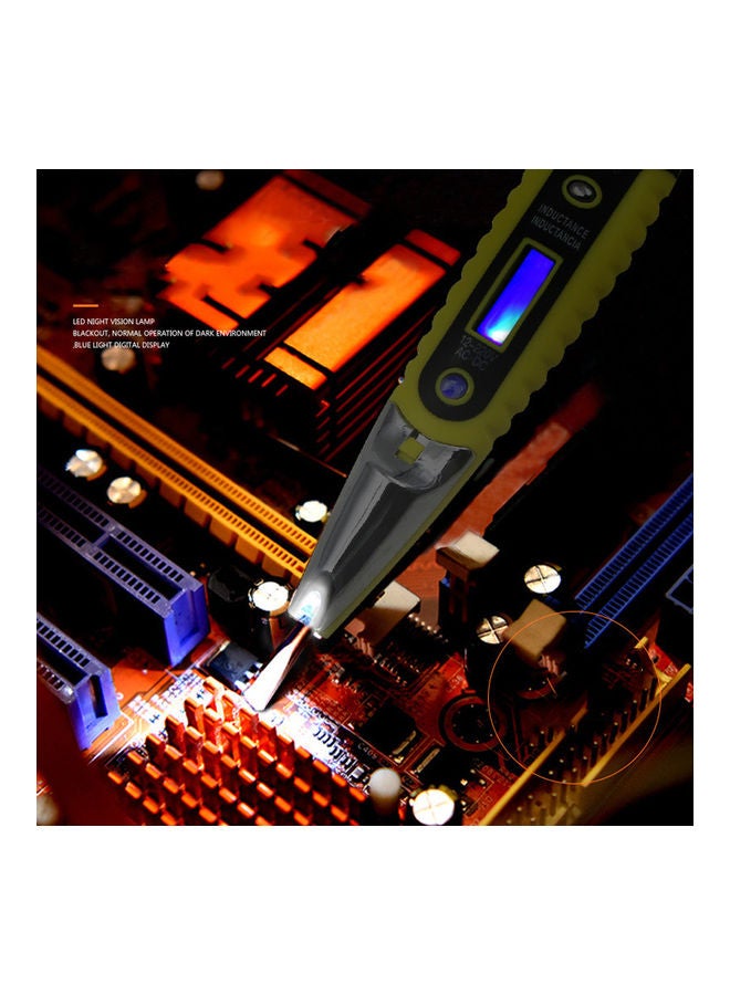 Electric Voltage Detector Tester Yellow/Black/Silver  - Image 3