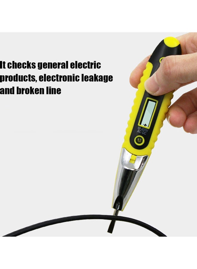Electric Voltage Detector Tester Yellow/Black/Silver  - Image 4
