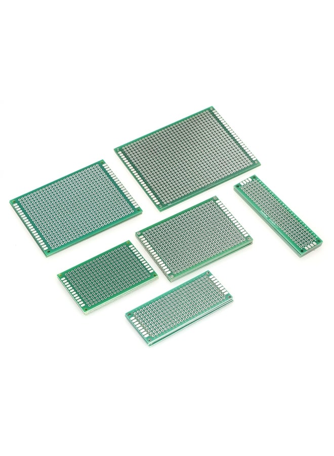 Generic - 17-Piece Double Sided PCB Board For DIY Soldering And Electronic Projects Green - Image 1