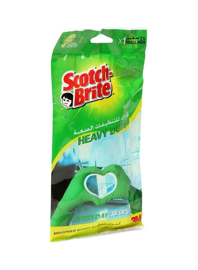 3M Scotch-Brite Heavy Duty Household Gloves Green Small - Image 2
