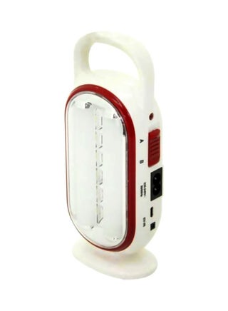 Rechargeable Emergency Lantern with Bright LED Light  Buildin Battery  Charge Indicator with Continuous Working Time of 4 Hours  Travelfriendly with Handle  Perfect for Outings SEL-703 White/Red - v1616871092/N13331189A_1