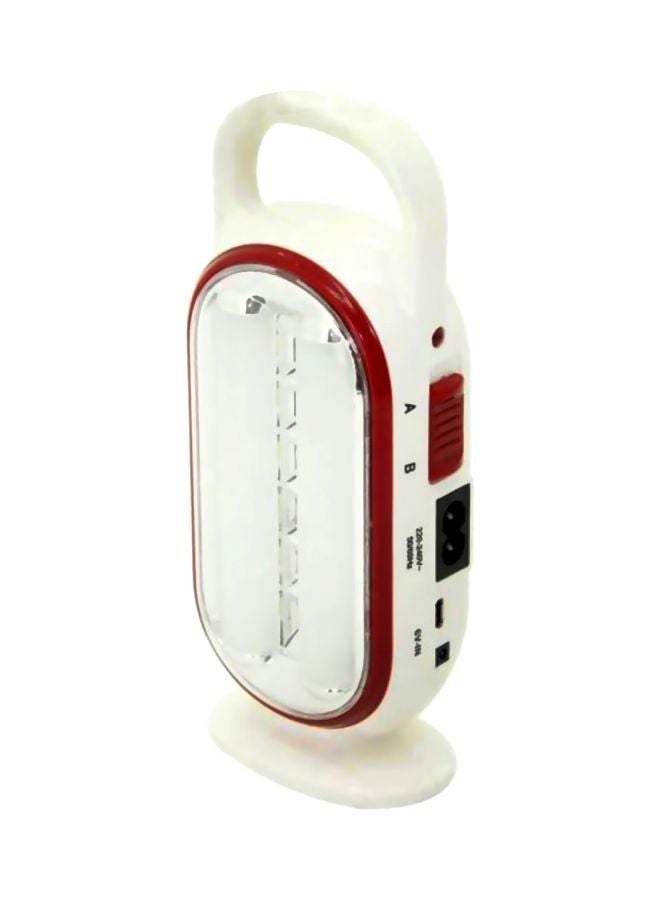 SONASHI Rechargeable Emergency Lantern with Bright LED Light  Buildin Battery  Charge Indicator with Continuous Working Time of 4 Hours  Travelfriendly with Handle  Perfect for Outings SEL-703 White/Red  - Image 1
